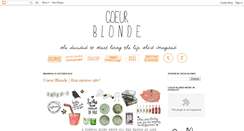 Desktop Screenshot of coeur-blonde.blogspot.com