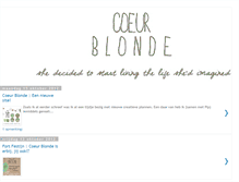 Tablet Screenshot of coeur-blonde.blogspot.com
