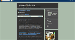 Desktop Screenshot of enoughwiththecrap.blogspot.com