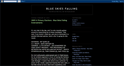 Desktop Screenshot of blueskiesfalling.blogspot.com