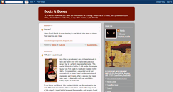 Desktop Screenshot of bootsnbones.blogspot.com