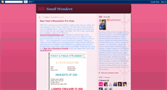 Desktop Screenshot of mysmallwonders.blogspot.com