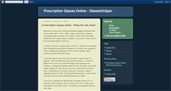 Desktop Screenshot of glassesonspec.blogspot.com