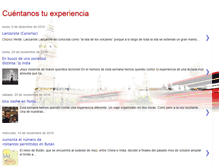 Tablet Screenshot of cuentanostuexperiencia.blogspot.com