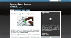 Desktop Screenshot of commentgagnerbeaucoupdargentenligne.blogspot.com