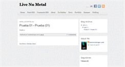 Desktop Screenshot of live-nu-metal.blogspot.com