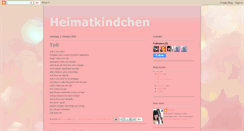 Desktop Screenshot of heimatkindchen.blogspot.com