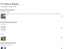 Tablet Screenshot of ifiwereaflower.blogspot.com