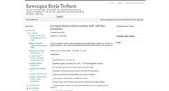 Desktop Screenshot of lowongan-kerja-terbaruni.blogspot.com