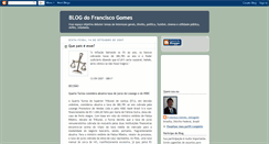 Desktop Screenshot of blogdofranciscogomes.blogspot.com