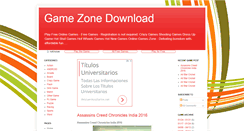 Desktop Screenshot of game007zone.blogspot.com