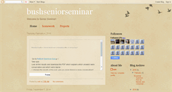 Desktop Screenshot of bushseniorseminar.blogspot.com