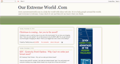 Desktop Screenshot of ourextremeworldblog.blogspot.com