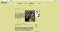 Desktop Screenshot of crowfamilyhappeningstoo.blogspot.com