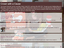 Tablet Screenshot of crownwithacause.blogspot.com