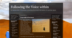 Desktop Screenshot of followingthevoicewithin.blogspot.com