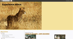 Desktop Screenshot of experienceafricatravel.blogspot.com