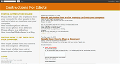 Desktop Screenshot of instructionsforidiots.blogspot.com