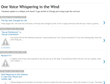 Tablet Screenshot of onevoicewhisperinginthewind.blogspot.com