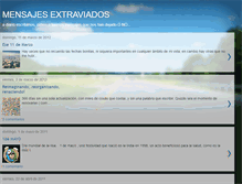 Tablet Screenshot of mensajesextraviados.blogspot.com
