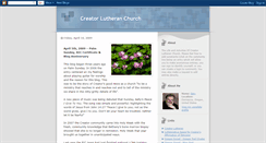 Desktop Screenshot of creatorlutheran.blogspot.com