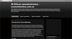 Desktop Screenshot of conocimientossiliconnanoelectronics.blogspot.com