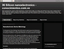 Tablet Screenshot of conocimientossiliconnanoelectronics.blogspot.com