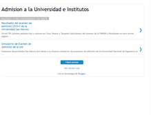 Tablet Screenshot of blogexamendeadmision.blogspot.com