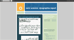 Desktop Screenshot of dysgraphiareport.blogspot.com