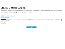 Tablet Screenshot of onlinespanishcourse.blogspot.com