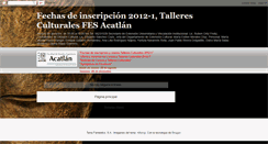 Desktop Screenshot of inscripciontalleresculturalesfesa.blogspot.com