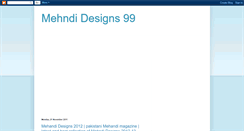 Desktop Screenshot of mehndidesigns99.blogspot.com