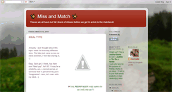 Desktop Screenshot of missandmatch.blogspot.com