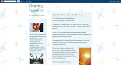 Desktop Screenshot of cleavingtogether.blogspot.com