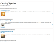 Tablet Screenshot of cleavingtogether.blogspot.com