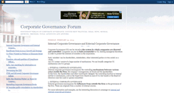 Desktop Screenshot of corporategovernanceforum.blogspot.com