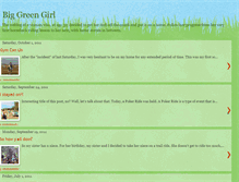 Tablet Screenshot of biggreengirl.blogspot.com