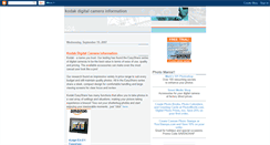 Desktop Screenshot of kodakdigitalcamerainfo.blogspot.com