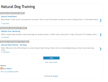 Tablet Screenshot of naturaldogtraining.blogspot.com