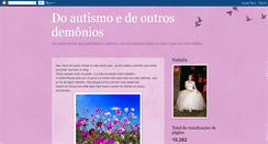 Desktop Screenshot of doautismoedeoutrosdemonios.blogspot.com