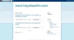 Desktop Screenshot of hayalseslim-wwwhayalseslimcom.blogspot.com