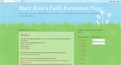 Desktop Screenshot of marysrosefaithformation.blogspot.com