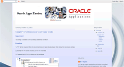 Desktop Screenshot of oracleappspassion.blogspot.com