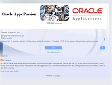 Tablet Screenshot of oracleappspassion.blogspot.com