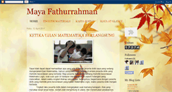 Desktop Screenshot of mayafathurrahman.blogspot.com