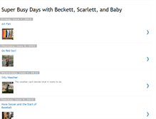 Tablet Screenshot of busydayswithbeckett.blogspot.com