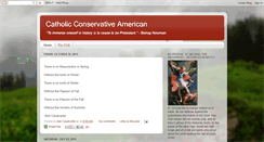 Desktop Screenshot of catholicconservativeamerican.blogspot.com