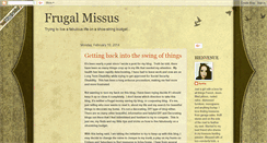 Desktop Screenshot of frugalmissus.blogspot.com