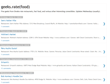 Tablet Screenshot of geeksratefood.blogspot.com