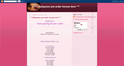 Desktop Screenshot of malaysianpre-orderkoreanlens.blogspot.com